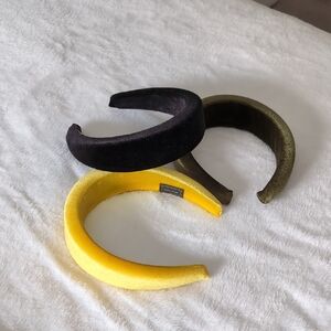 Amazon Women's Hair Accessories - Black, Yellow, Olive Headbands